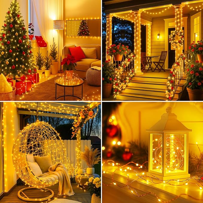 btfarm Fairy Lights Plug in with Remote, 330FT 1000 LED Twinkle Lights | Dimmable & Timer, 8 Modes String Lights, IP65 Waterproof for Bedroom Garden Christmas Decorations Indoor Outdoor, Warm White