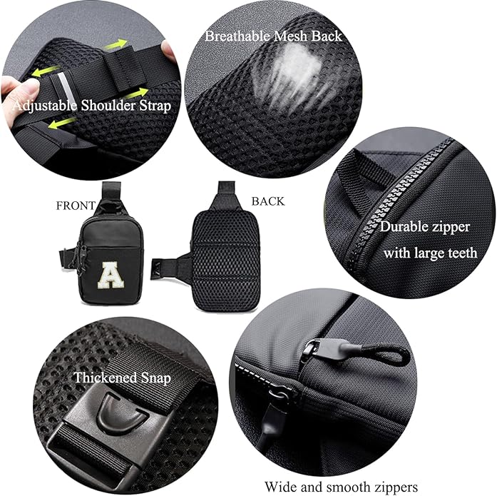 Mini Sling Bag for Men Crossbody,Small Chest Bag Casual Trendy Waterproof Lightweight Phone Crossover Daypack