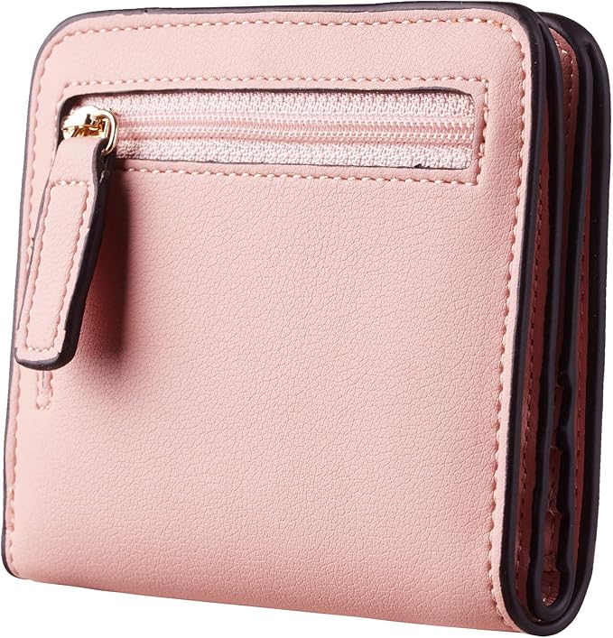 Toughergun Women’s Small Slim Leather Wallet with RFID Protection, Compact Bifold Mini Purse with Clear ID Window