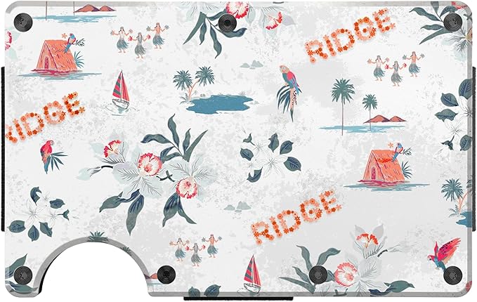 Ridge Wallet for Men - Slim Minimalist Compact Wallet and Card Holder, RFID Protected Front Pocket Wallets for Men with Integrated Cash Strap