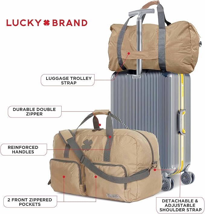 Lucky Travel Duffel Bags 85L, Gym Bag, Travel Bag & Large Duffle Bag for Men, Foldable Overnight Weekender Bags for Women & Men with Adjustable Shoulder Strap,