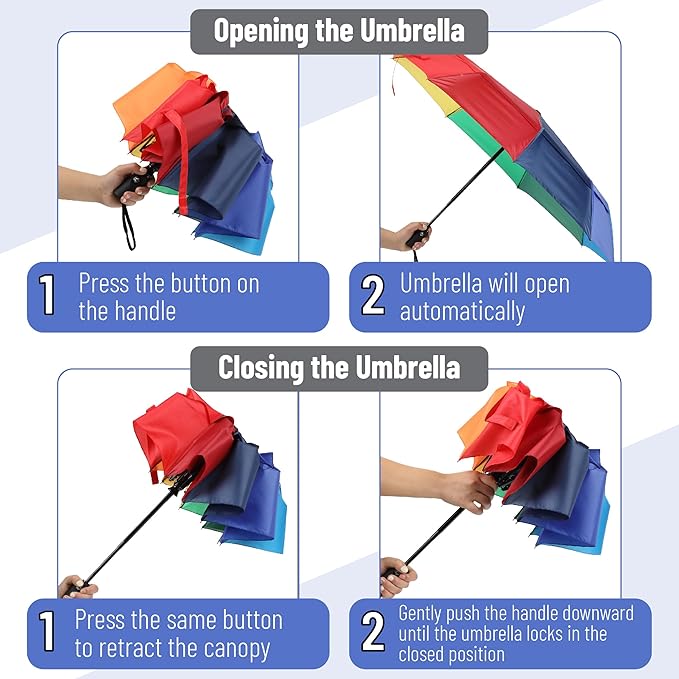 Mr. Pen- Windproof Travel Umbrella, Automatic Umbrellas for Rain, Compact