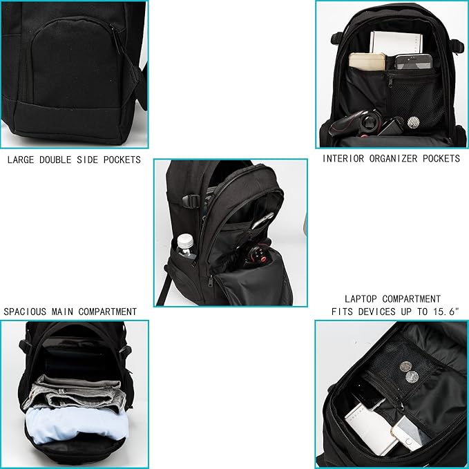 rickyh style School Backpack Travel Bag for Men & Women Lightweight College Back Pack with Laptop Compartmen