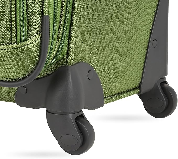 SWISSGEAR Sion Softside Expandable Spinner Luggage Durable Lightweight Travel Suitcase, Evergreen, 2-Piece Set (21/29)