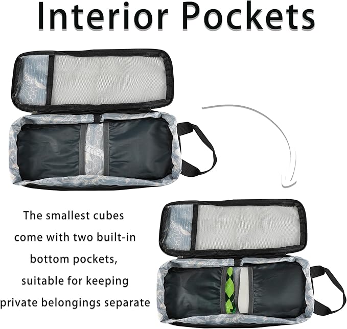 7 Pcs Compression Packing Cubes for Travel Luggage, Lightweight Suitcase Organizer Bags Set, Compression Packaging Cube for Travel Essentials, Packing Cubes for Carry on Suitcase