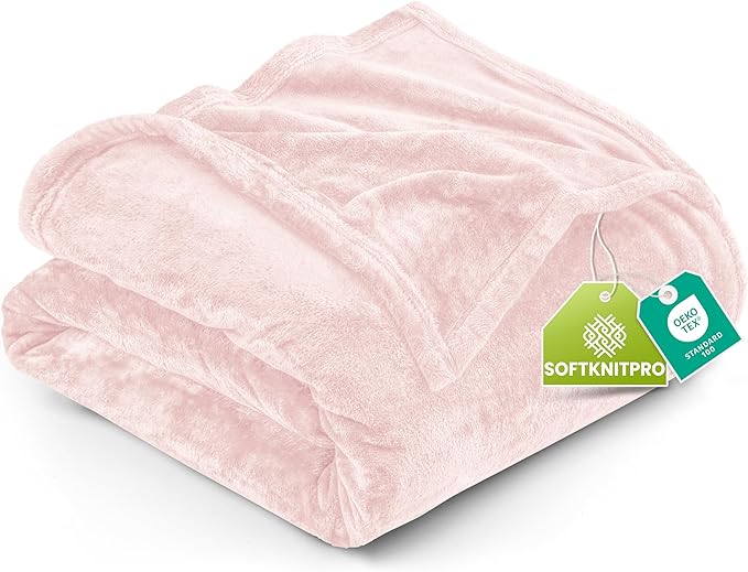Utopia Bedding Fleece Blanket Twin Size Pink 300GSM Luxury Anti-Static Fuzzy Soft Microfiber Dorm Bed Blanket for Girls (60x80 Inch)