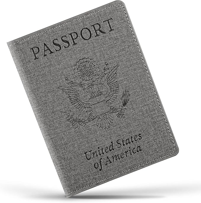 Vaccine Card Holder,Passport Cover (Gray)