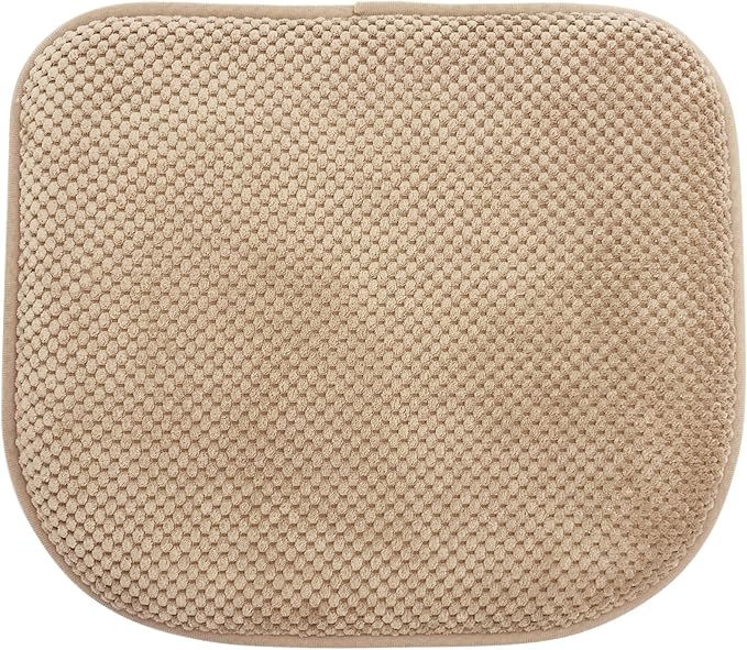 Khaki Foam Seat Cushions Kitchen Chairs Pads for Dining Chairs Non Slip Office Seat Cushions Washable U Shaped Soft Thick Large Metal Wooden Chair Cushions,17" x 15"