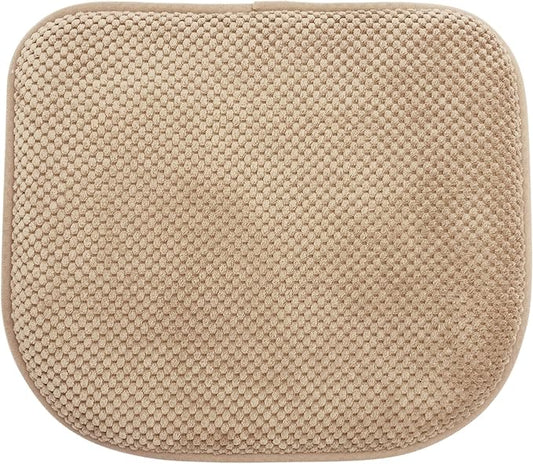 Khaki Foam Seat Cushions Kitchen Chairs Pads for Dining Chairs Non Slip Office Seat Cushions Washable U Shaped Soft Thick Large Metal Wooden Chair Cushions,17" x 15"