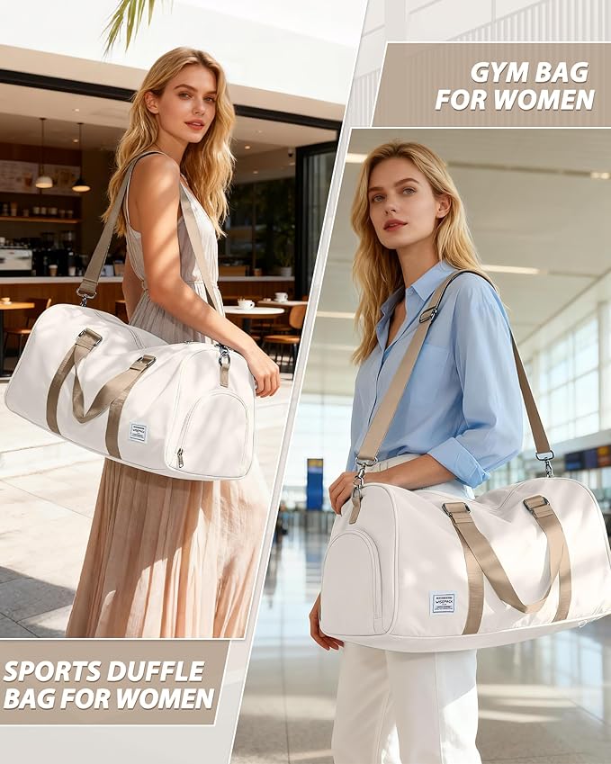 Gym Bag Womens,Travel Duffel Carry on Bag Sport Tote Bag Weekend Overnight Bag