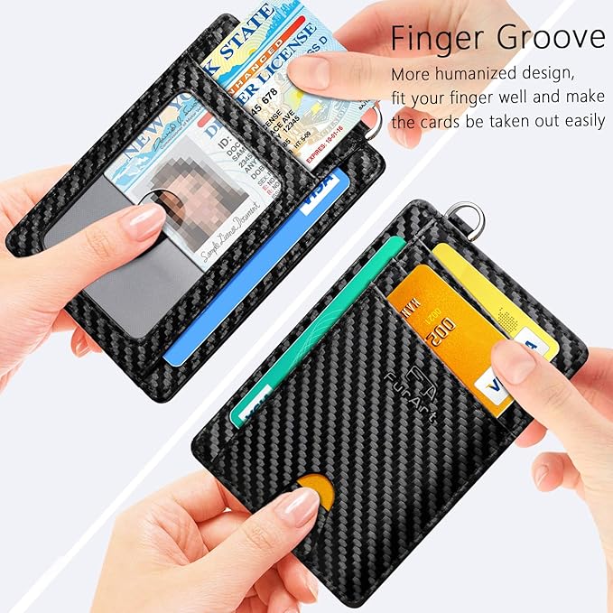 FurArt Slim Minimalist Wallet, Front Pocket Wallets, RFID Blocking, Credit Card Holder for Men