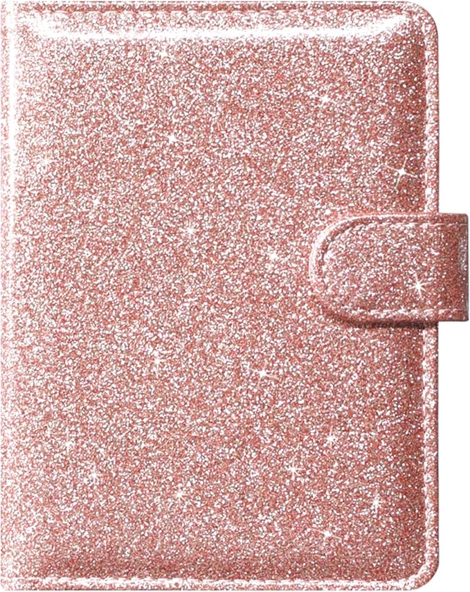 ACdream Unisex Faux Leather Passport and Vaccine Card Holder, Glitter Rose, RFID Blocking, 20 x 3.5 x 2.5 in