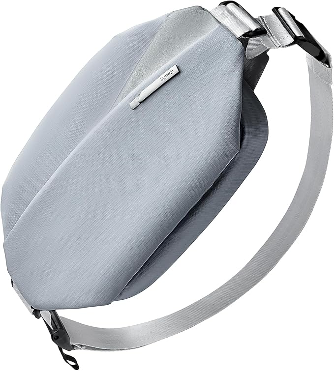 Inateck Sling Bag X, Multi-pocket Crossbody Shoulder Chest Bag with Adjustable Shoulder Strap, Water-resistant Waist Fanny Pack for Men, Women, Travel, Daily Use, Cycling, Hiking, Gray Blue, Small