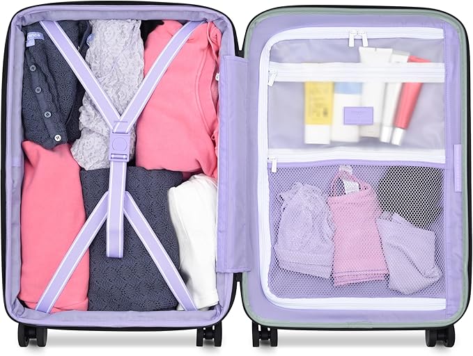 florence by mills Spin Me Away Hardside Expandable Luggage with Spinner Wheels, Sage Green, Carry-On 20 Inch