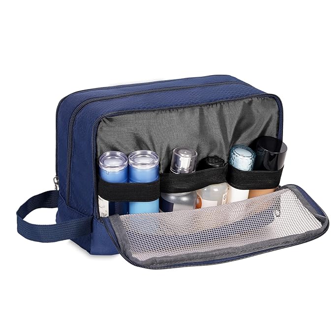 Toiletry Bag for Men Hanging Dopp Kit Water Resistant Shaving Bag Small Toiletry Bag for Traveling (Pure Royal Blue)