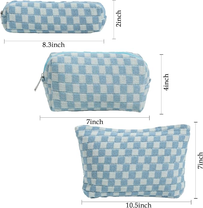 LYDZTION Makeup Bag Cosmetic Bag for Women,1Pcs Large Capacity Makeup Bags and 1Pcs Pencil Case Makeup Brushes Storage Bag Travel Toiletry Bag Organizer