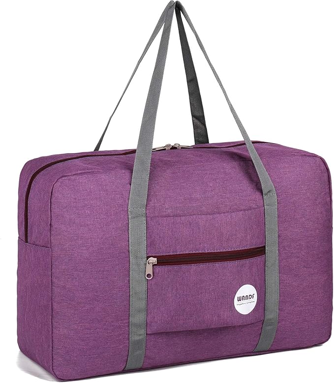 WANDF For Spirit Airlines Personal Item Bag 18x14x8 Travel Duffel Bag Underseat Foldable Carry-on Luggage for Women