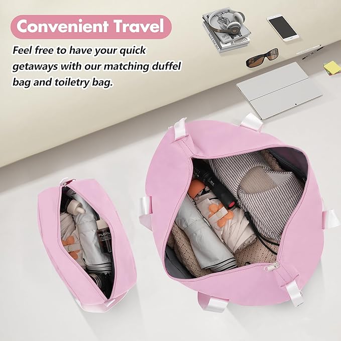 Merax 24 Inch Checked Luggage, Expandable Suitcase with Spinner Wheels, Hard Shell Vintage Luggage Set with TSA Lock(Light Pink)