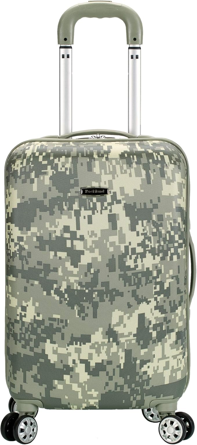Rockland Safari Hardside Spinner Wheel Luggage, ACU CAMO, Carry-On 20"