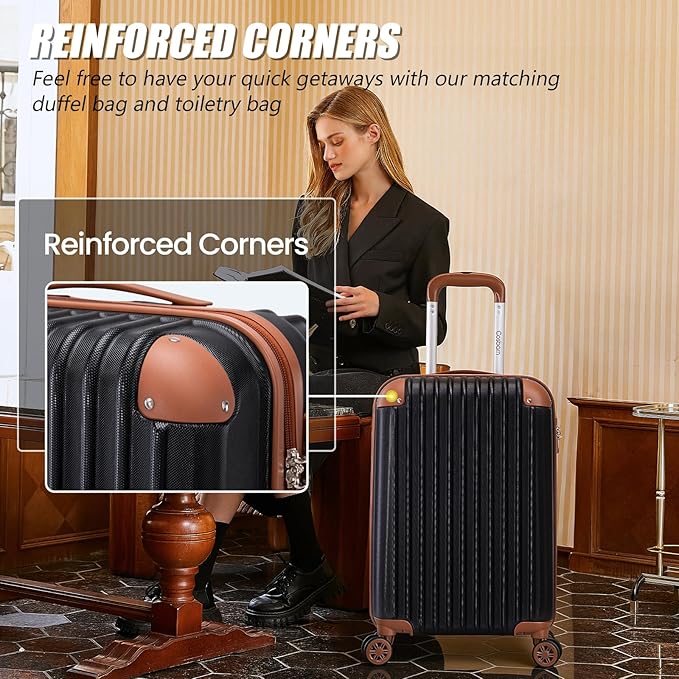 Luggage Sets 5 Piece Suitcases with Wheels, Suitcase Set ABS Hard Case Luggage with TSA Lock Spinner Wheels Durable Travel Luggage