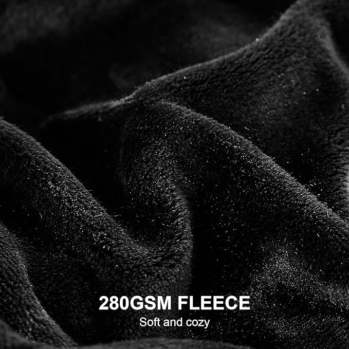 Hansleep Fleece Black Twin Blanket, Super Soft Flannel Fuzzy Plush Cozy Blanket for All Seasons, Black, Twin 60x80 Inches