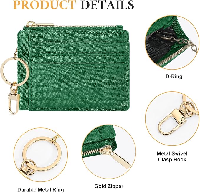 Sodsay Card Case Slim Front Pocket Wallet for Women Credit Card Holder with Keychain | Slim, Front Pocket, Credit Card Holder, with Keychain