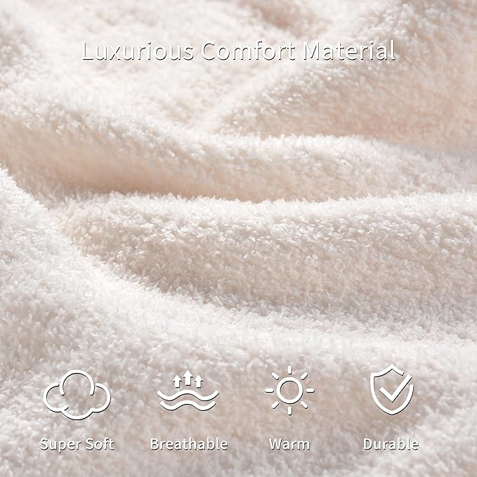 JOOJA Wearable Blanket Super Soft Feather Yarn Blanket Shawl with Pockets Fuzzy Throw Blanket TV Blanket for Adults Teens