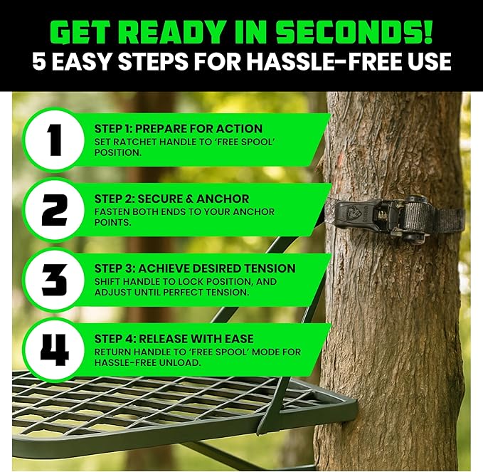 Rhino USA x Realtree Ratchet Straps Tie Downs (4PK) - 1" x15' (1,823lb Break Strength) - Ultimate Tie Down Straps with Safety S Hooks - for Trucks, Cargo, Moving, Appliances- Realtree APX Camo
