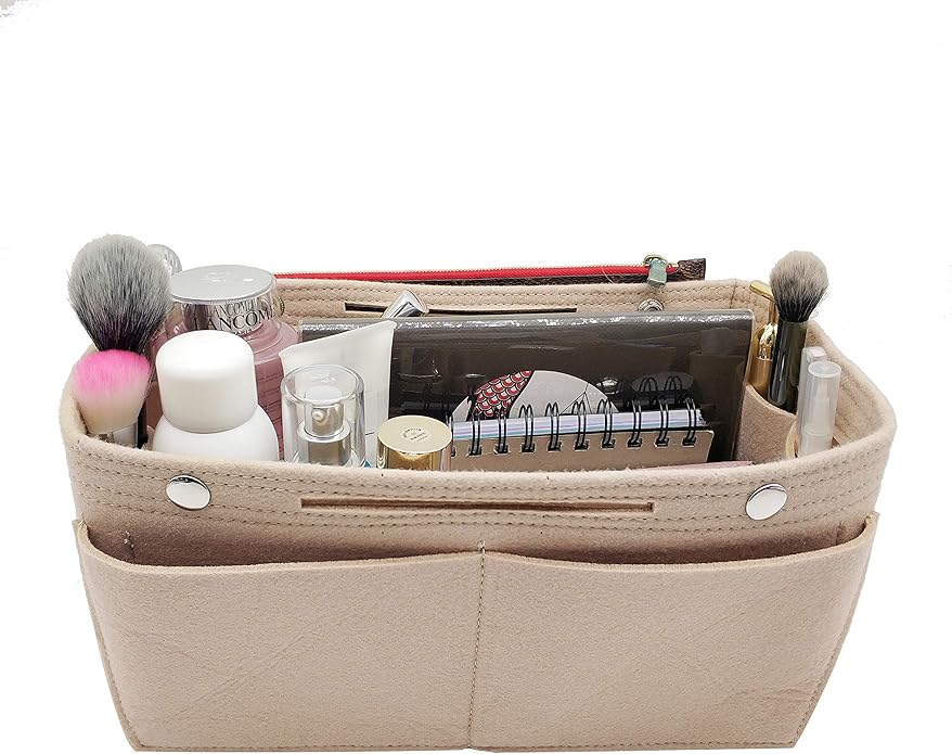 LEXSION Felt Purse Organizer Insert - Multi Pocket Bag in Bag Organizer Shaper