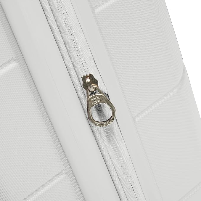 American Tourister Stratum 2.0 Expandable Hardside Luggage with Spinner Wheels, Checked-Medium, White