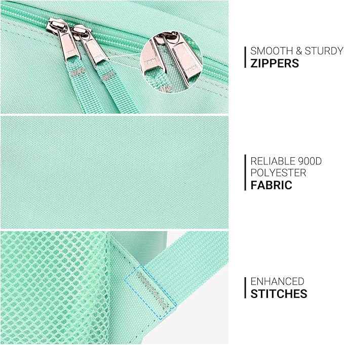 ZORFIN 26L Backpack for College, and Travel: Water Resistant Bookbag - Mint
