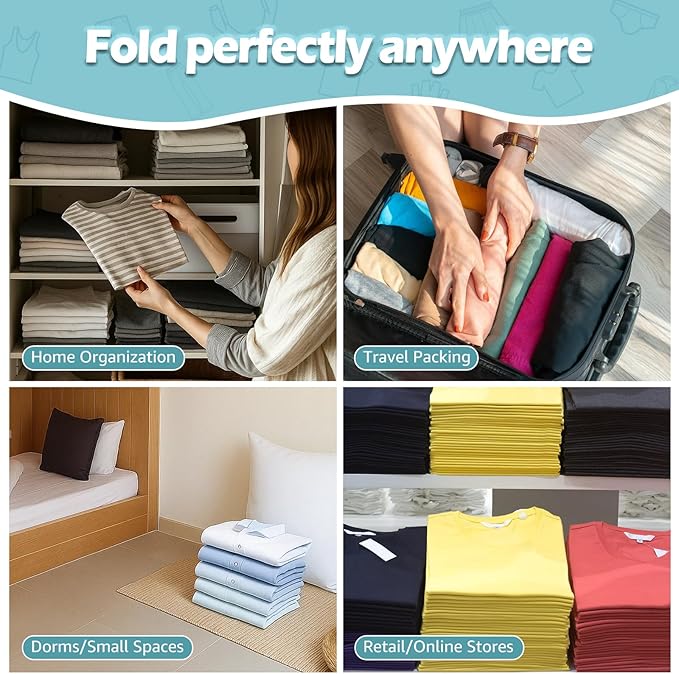 BoxLegend Clothes Folder Durable Plastic Shirt Folding Board Easy and Fast to Folding Shirts Hook Folding Boards for Clothing Adult and Kids Blue