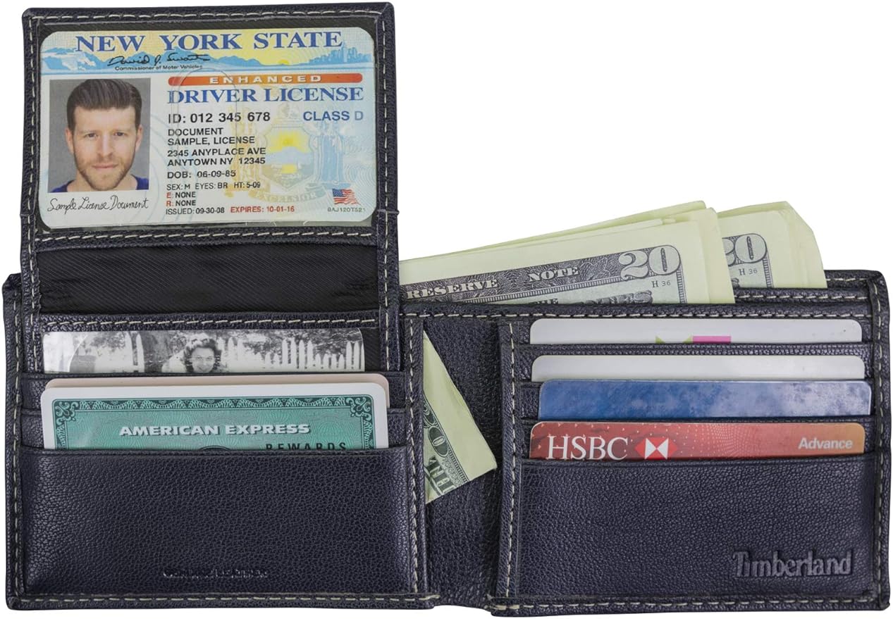 Timberland Men's Genuine Leather Passcase Security RFID Wallet