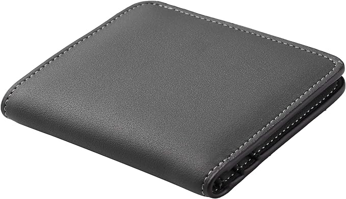 Toughergun Women’s Small Slim Leather Wallet with RFID Protection, Compact Bifold Mini Purse with Clear ID Window