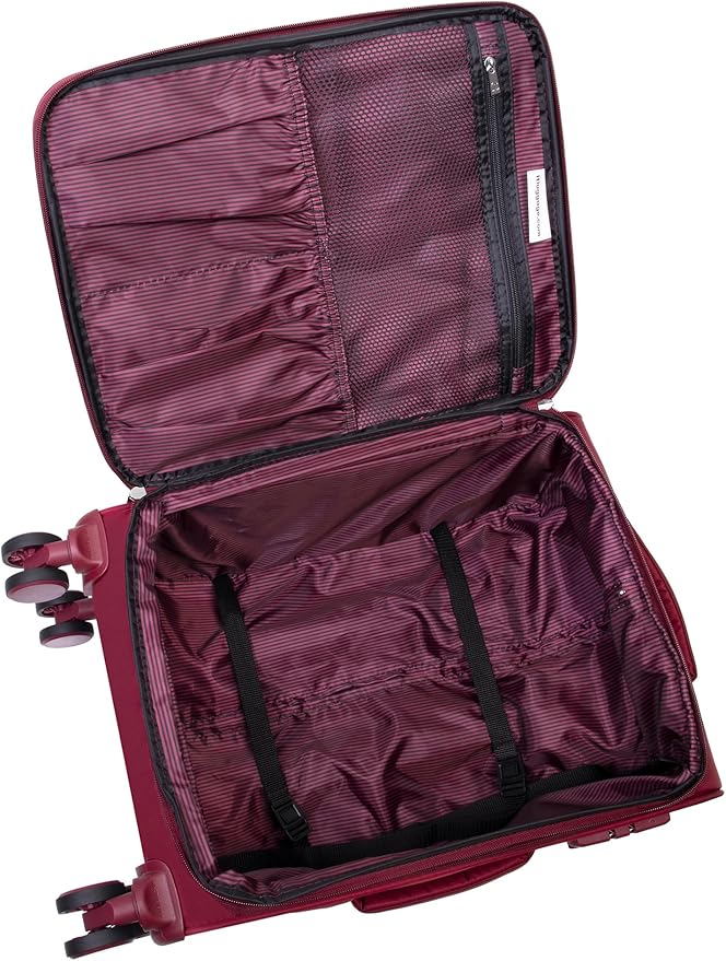 It Luggage Lustrous Luxe 22" Softside Carry-On 8 Wheel Spinner, French Port