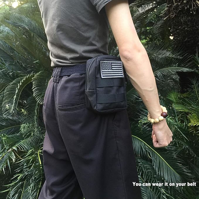 AMYIPO MOLLE Pouch Multi-Purpose Compact Tactical Waist Bags Small Utility Pouch 2 PCS Small Pouch