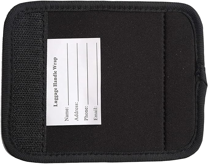 Neoprene Luggage Handle Wrap Fluorescent Colors Luggage Identifiers/Tags/Marker (Red)