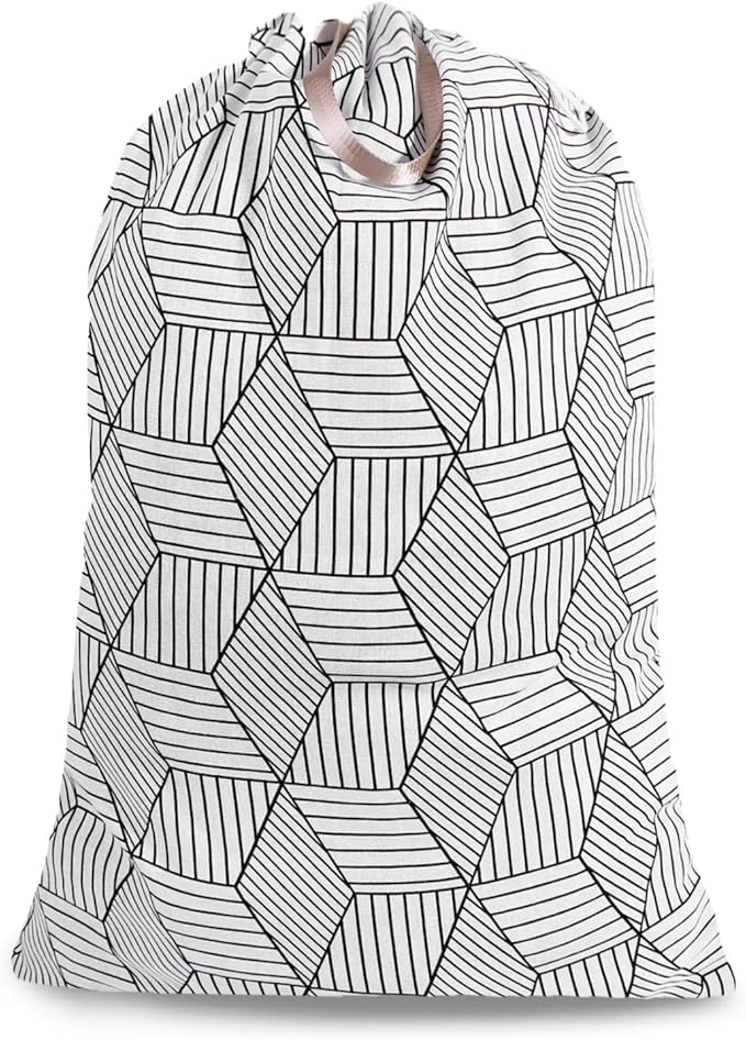 Extra Large Laundry Bag with Drawstring and Handle, Heavy Duty Travel Dirty Clothes Bag for Laundromat and Household, Durable Rip-Stop Laundry Hamper Liner, 22 Patterns(28 x 40 Inch) by SANFERGE