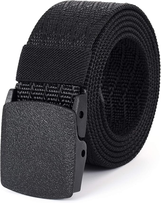 Mile High Life Nylon Web Belt Outdoor Military Belt With TSA Safe Plastic Buckle Belt
