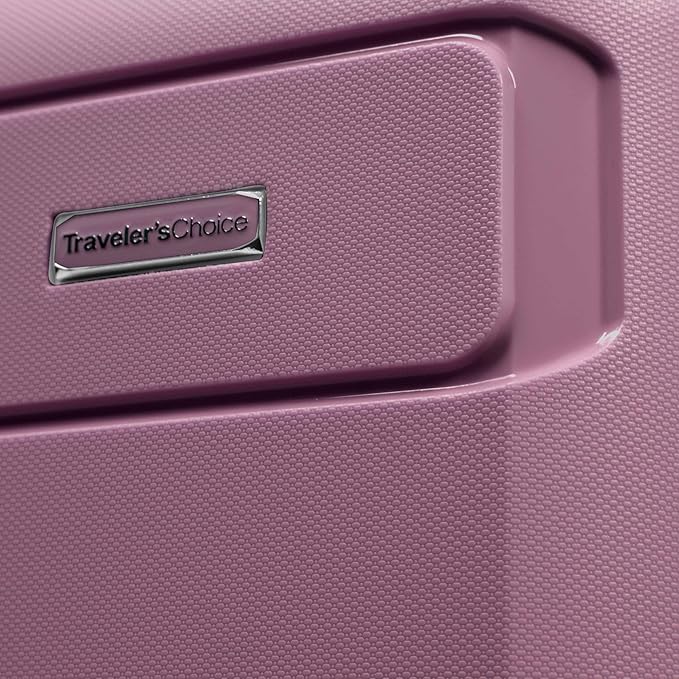 Traveler's Choice Pagosa Hardshell Expandable Luggage with Spinner Wheels, Mauve, 30-Inch Large
