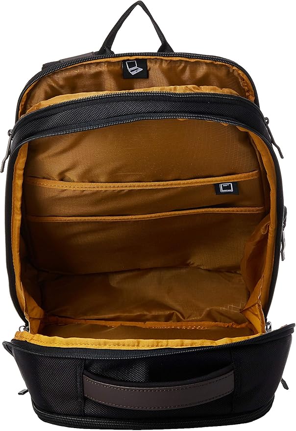 Samsonite Kombi Business Backpack, Black/Brown, 16.25 x 10.5 x 5-Inch