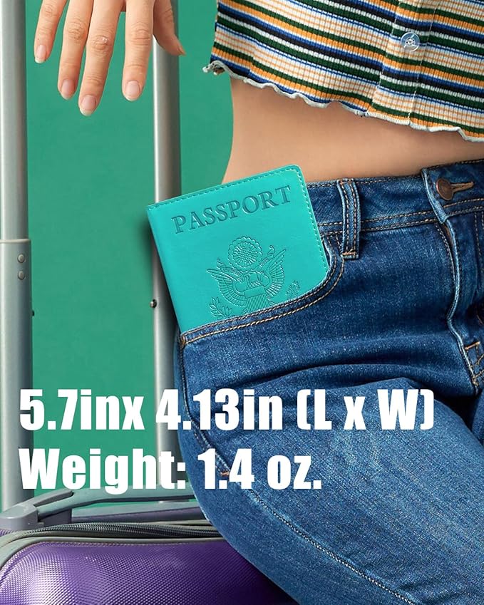 Sizobi Leather Passport Holder - Covers Case With Card Slot, Luggage Tag, International Travel Essentials for Women & Men, Cruise Ship Must-Haves, Travel Gifts