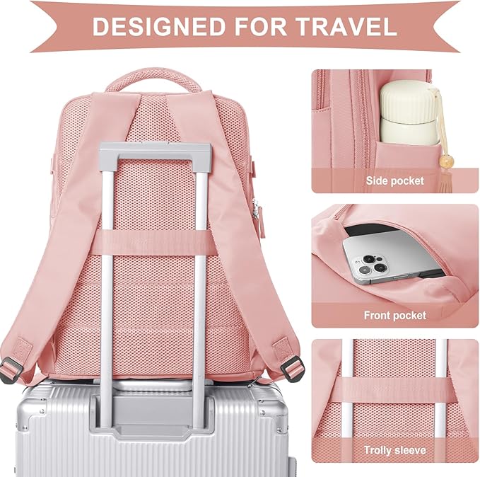 WONHOX Large Travel Backpack Carry on Flight Approved Laptop Work Business Backpack for Women Men Mochila de Viaje