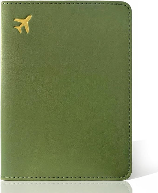 Passport Holder for Travel Essentials,RFID Blocking Passport Cover Case for Travel Accessories,Travel Wallet for Women Men (Army Green)