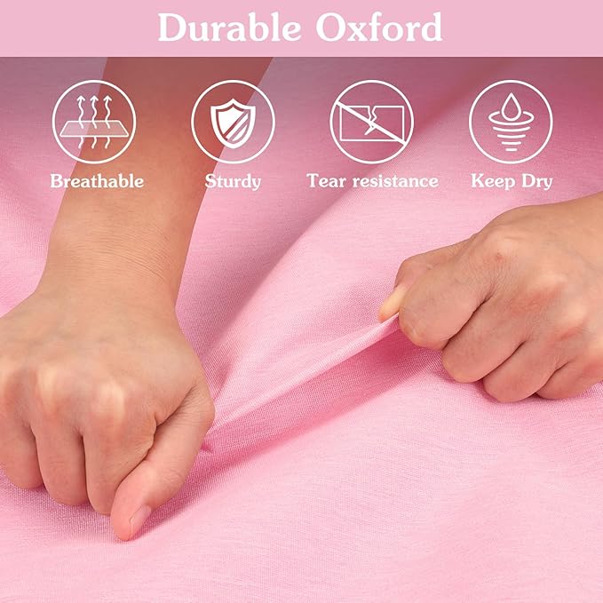 Limoomil 60 Inch Heavy Duty Tear Resistance Wedding Dress Bag for Wedding Travel, Waterproof Dress Cover for Closet Wardrobe. Garment Bag for Gowns, Tuxedos, Dress, Long Coats. Pink, 60 Inch.