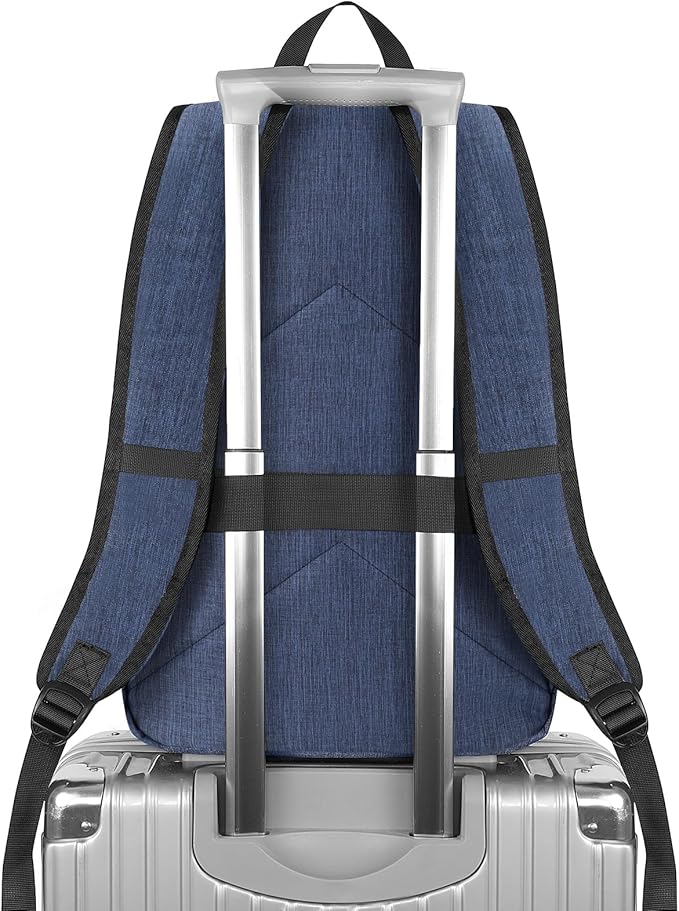 Mancro Laptop Backpack, 15.6 inch Business Backpack Anti Theft College School Computer Bag for Men Women Travel Backpack with Laptop Compartment (Blue, 15.6 inch)