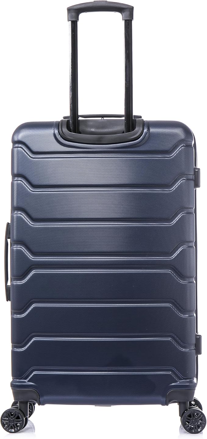 InUSA TREND Luggage with Spinner Wheels | Durable Lightweight Hardside Suitcase Travel bag with Handle and Trolley 28-Inch Large Checked luggage | Blue