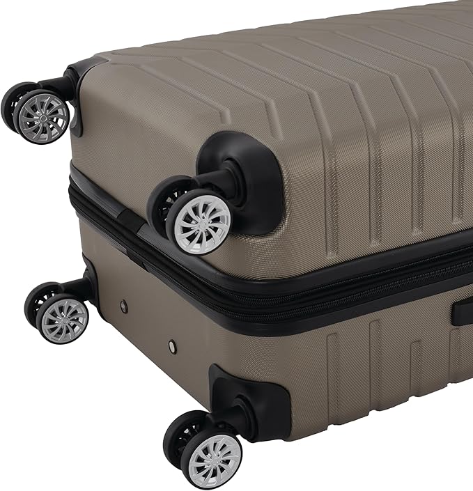 Wrangler Tahoe 3 Piece Spinner Luggage Set, Desert Taupe