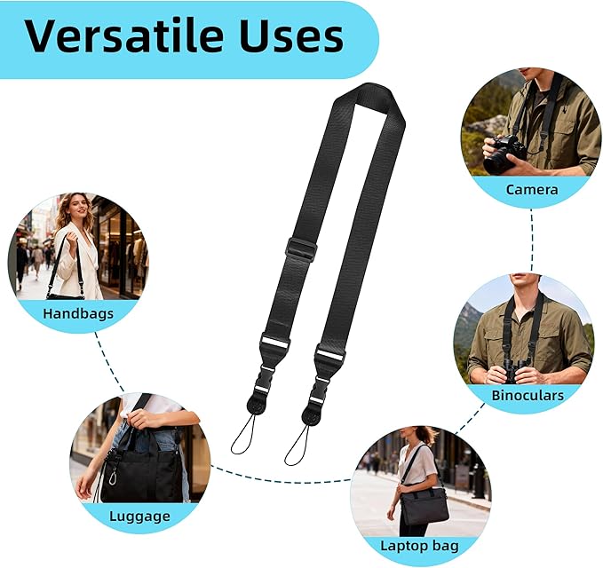 2 Pack Adjustable Shoulder Strap:Comfortable for iPad Strap Nylon Neck Lanyard for iPad/Samsung Tablet Case,Camera Binocular Crossbody Laptop Luggage Bag