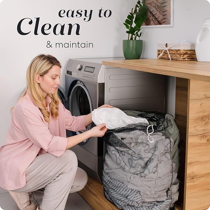 Handy Laundry Mesh Laundry Bags XL 24" x 36" – 2 Pack Heavy Duty, Durable, Machine Washable Drawstring Bags for Delicates, Laundry Hamper Liner, College Dorm, Travel, Storage – Black